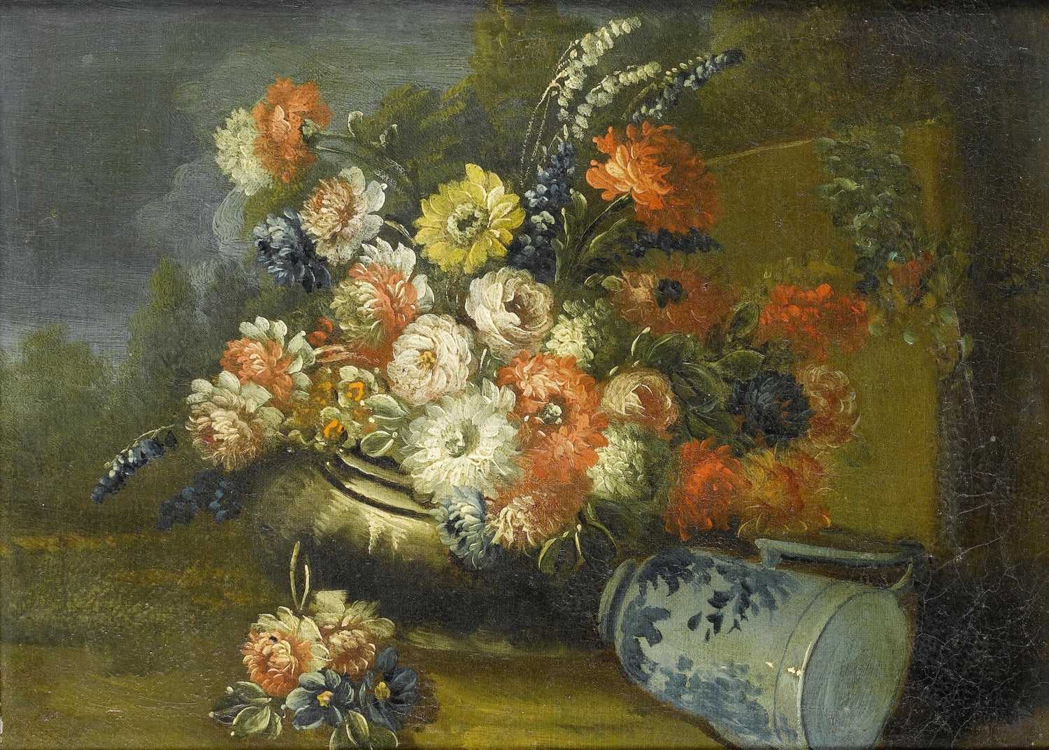 Classic Garden Flower Still Life Vase – Floral Oil Painting - Oil Painting Haven
