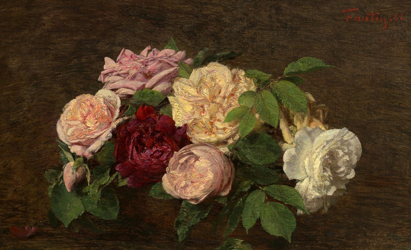 Classic Rose Bouquet Still Life Handmade – Floral Oil Painting - Oil Painting Haven