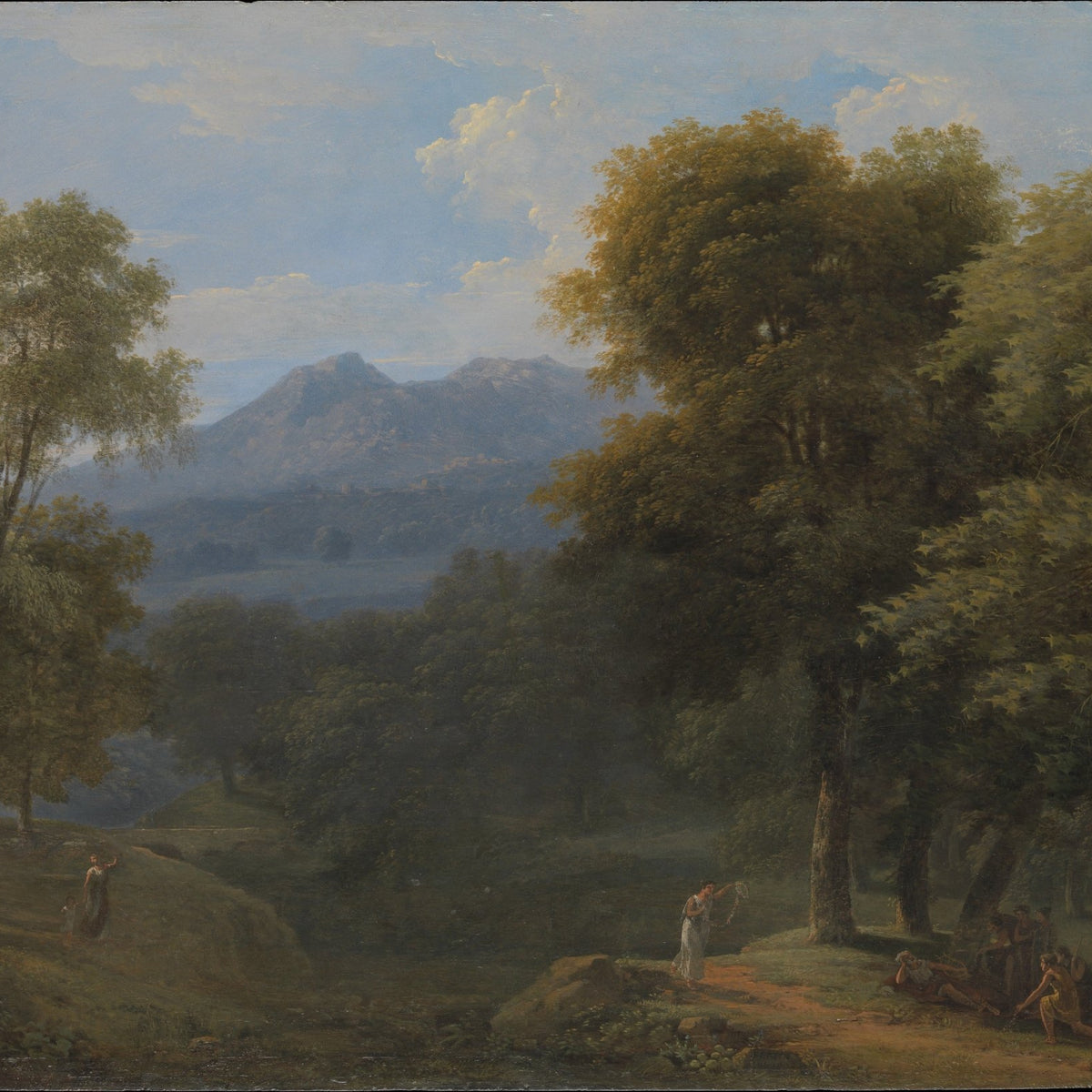 Classical Forest Landscape with Figures - Landscape Oil Painting - Oil Painting Haven