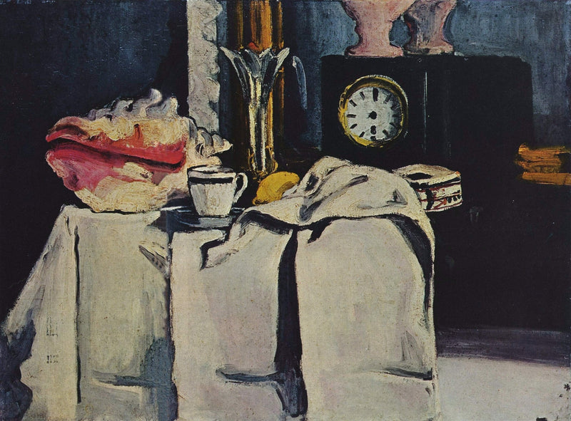 Clock, Shell and Cup Arrangement - Still Life Oil Painting - Oil Painting Haven