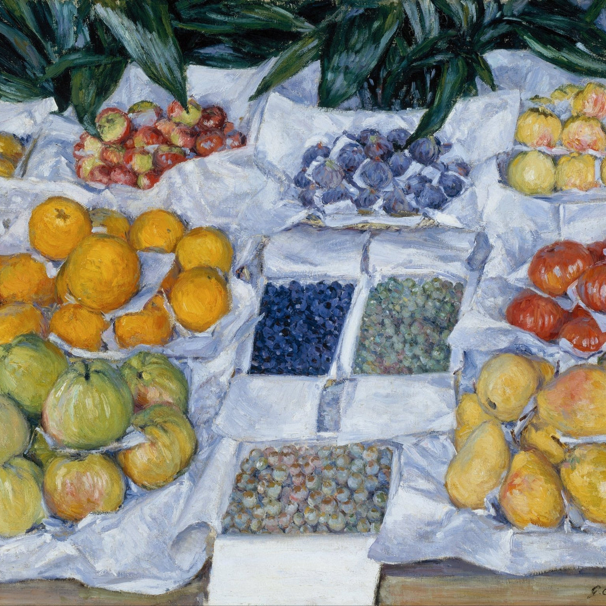 Colorful Fruit Display on Market Stand - Still Life Oil Painting - Oil Painting Haven