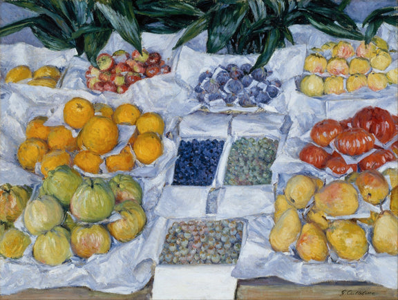 Colorful Fruit Display on Market Stand - Still Life Oil Painting - Oil Painting Haven