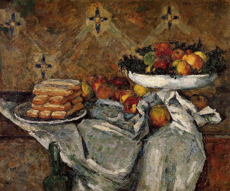 Compotier and Biscuits on Table - Still Life Oil Painting - Oil Painting Haven