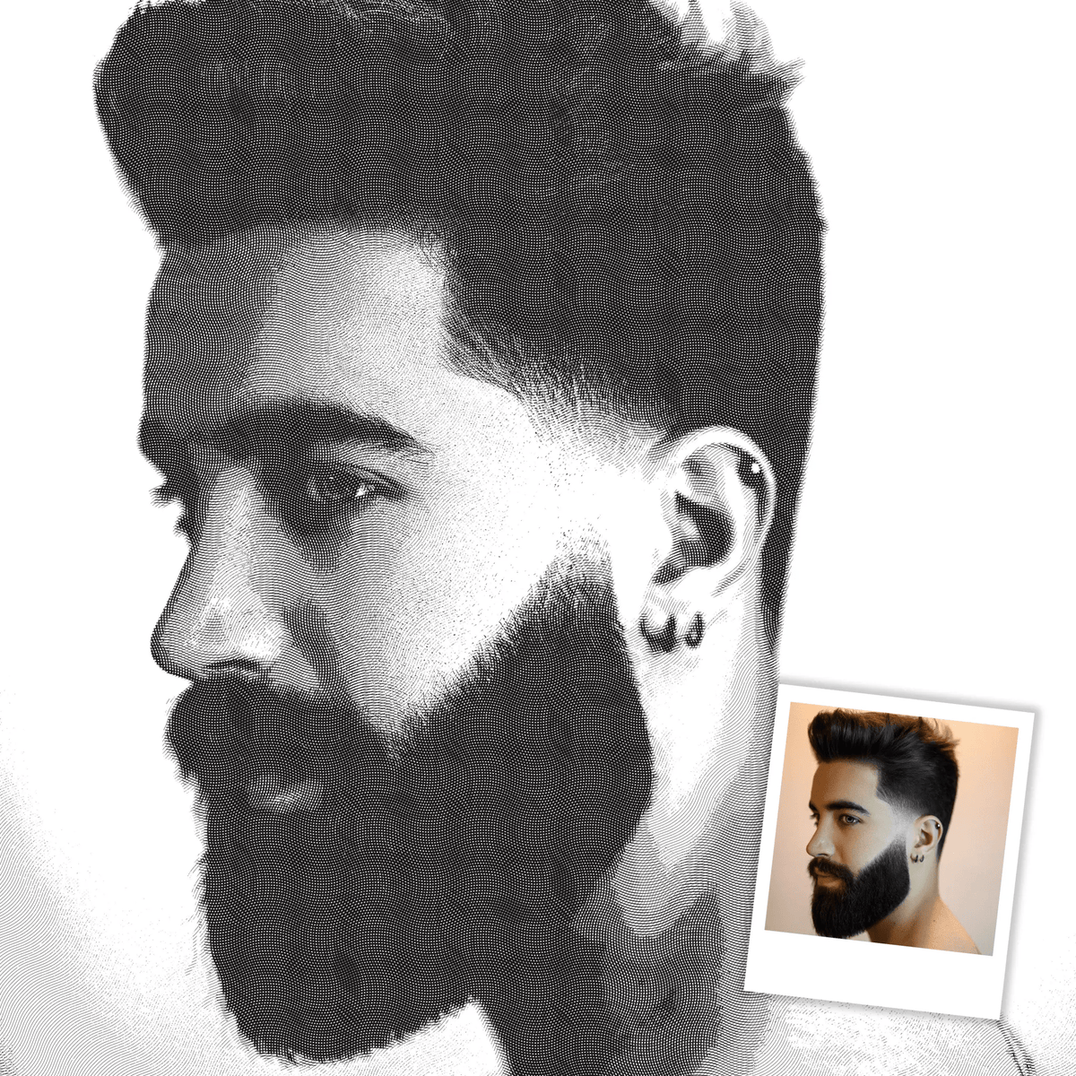 Custom Oil Painting From Photo - Hand Painted Black And White Effect - Oil Painting Haven