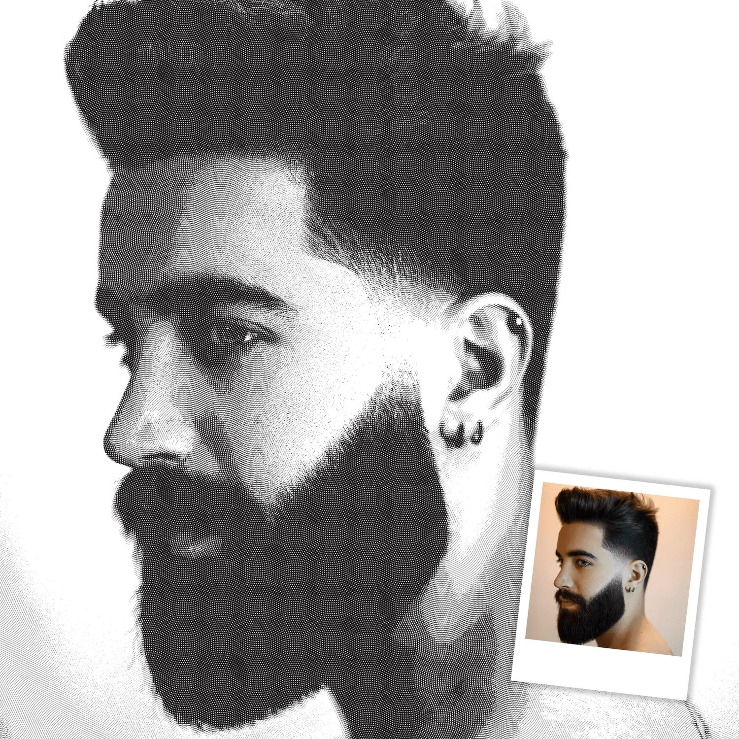 Custom Oil Painting From Photo - Hand Painted Black And White Effect - Oil Painting Haven