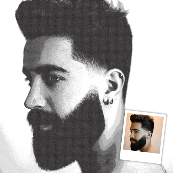 Custom Oil Painting From Photo - Hand Painted Black And White Effect - Oil Painting Haven