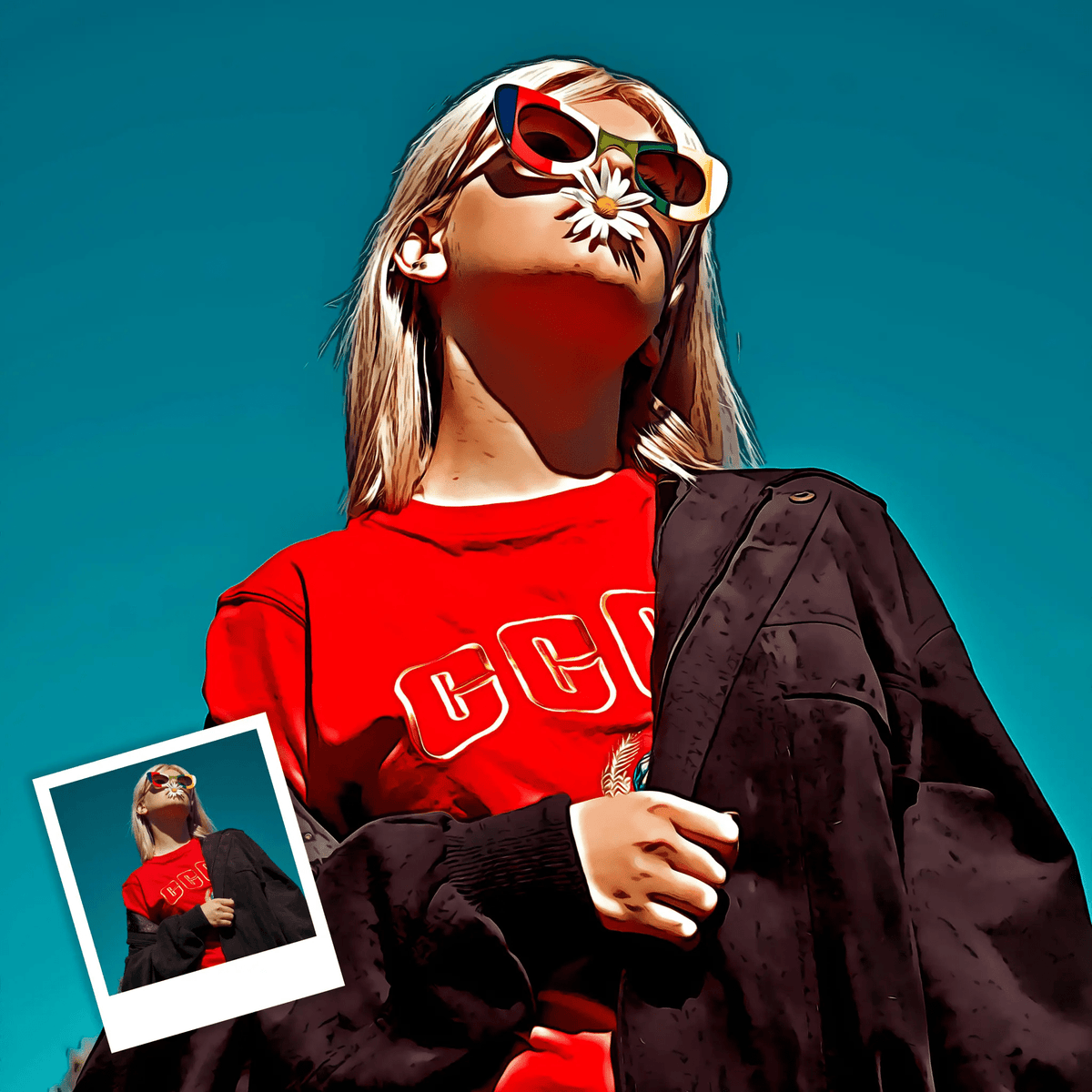 Custom Oil Painting From Photo - Hand painted Cartoon Effect - Oil Painting Haven