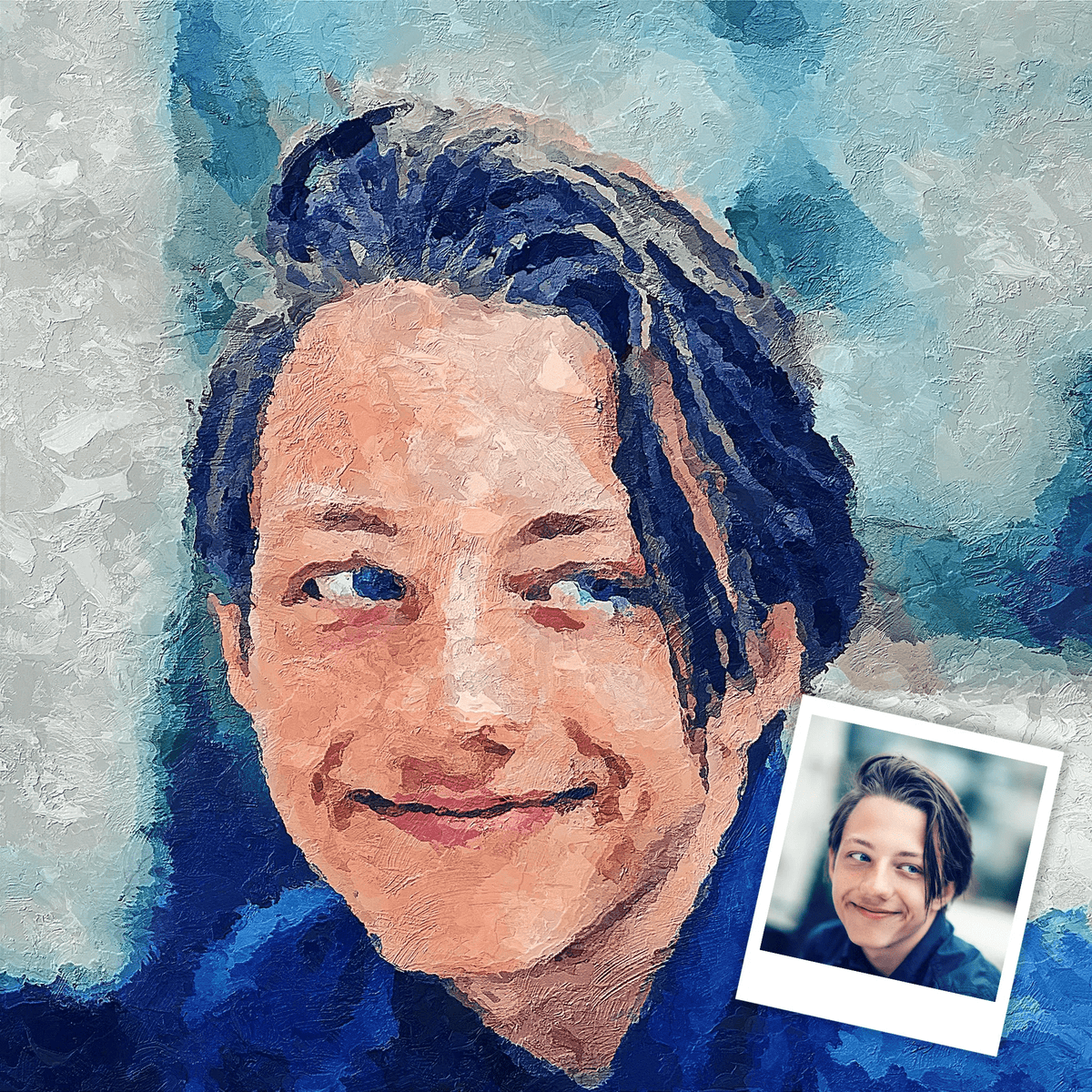 Custom Oil Painting From Photo - Hand Painted Palette Knife Effect - Oil Painting Haven