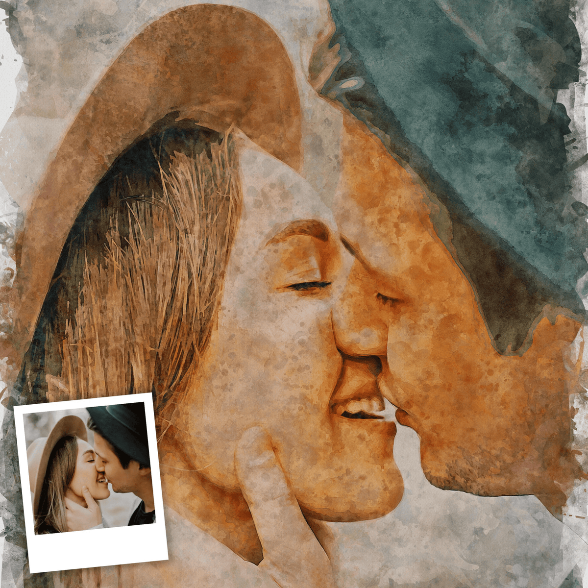 Custom Oil Painting From Photo - Hand Painted Watercolor Effect - Oil Painting Haven