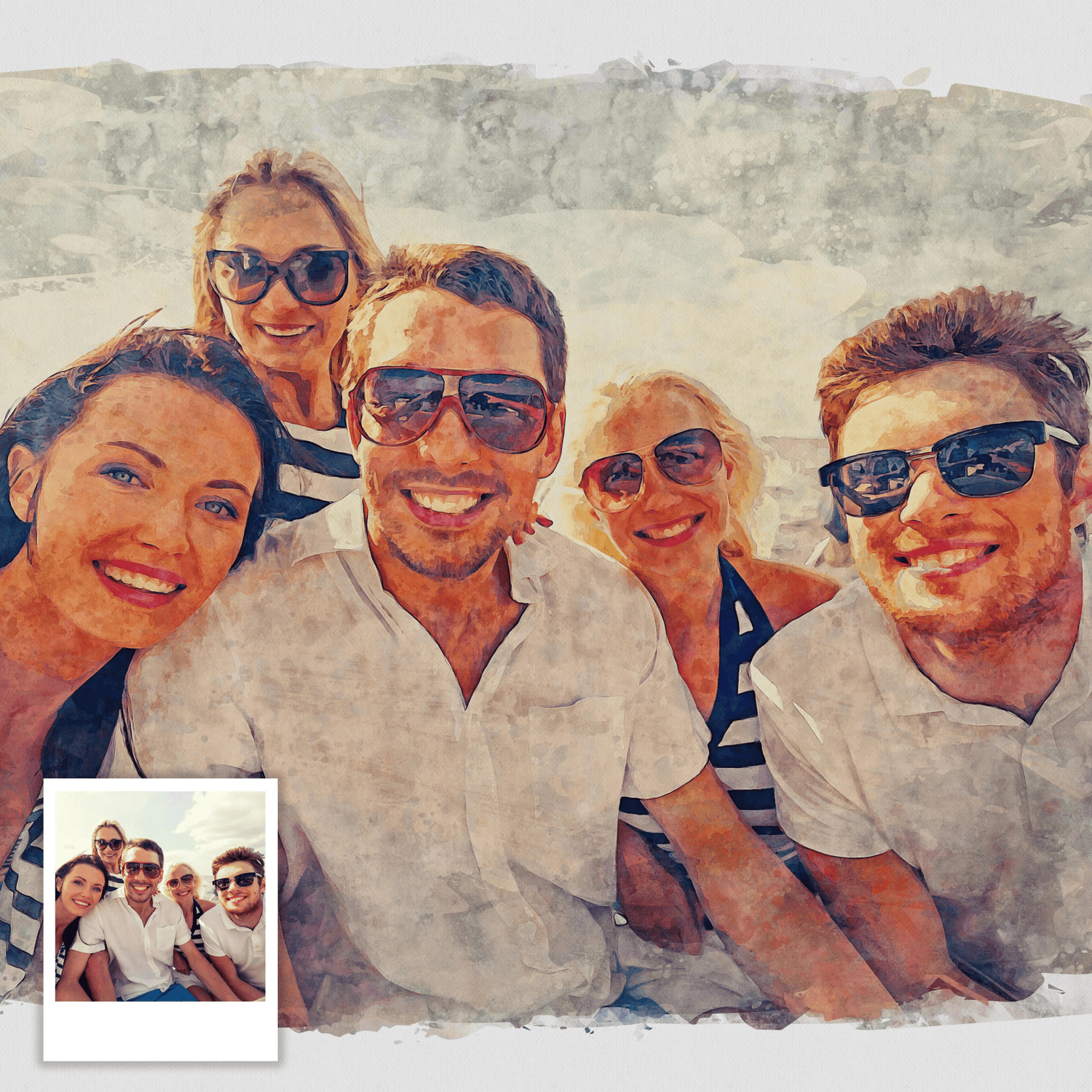 Custom Oil Painting From Photo - Hand Painted Watercolor Effect - Oil Painting Haven