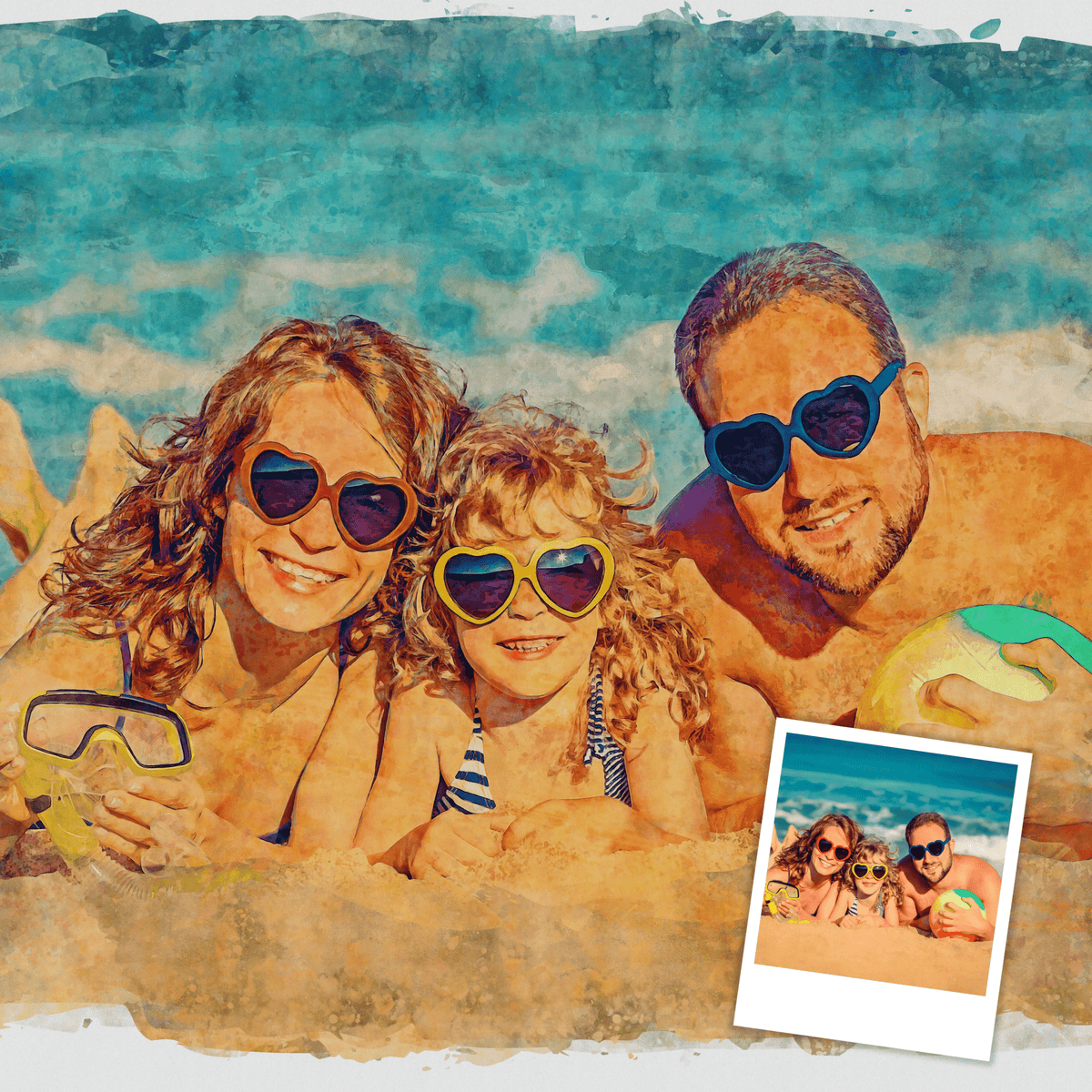 Custom Oil Painting From Photo - Hand Painted Watercolor Effect - Oil Painting Haven