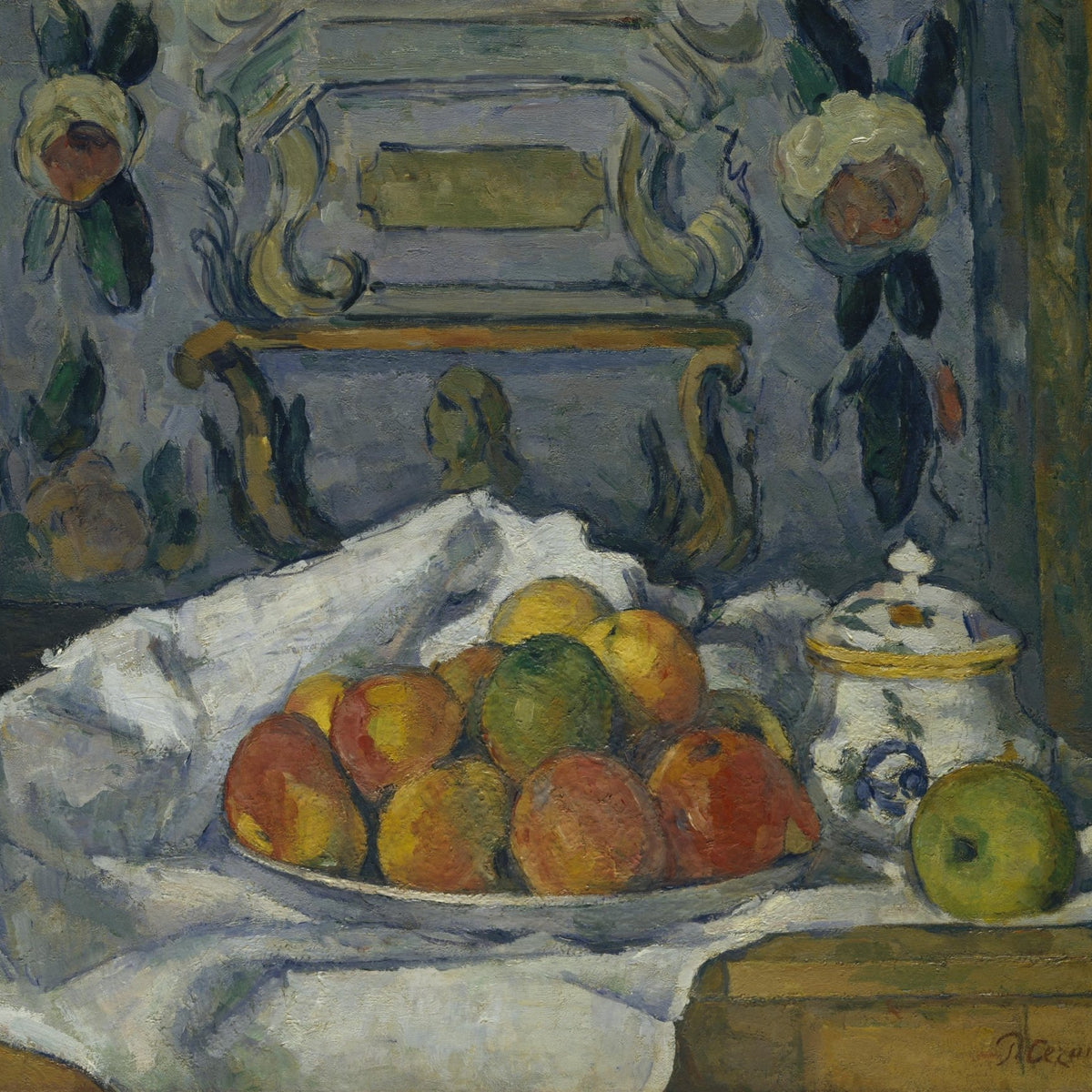 Dish of Apples and Ceramic Jar - Still Life Oil Painting - Oil Painting Haven