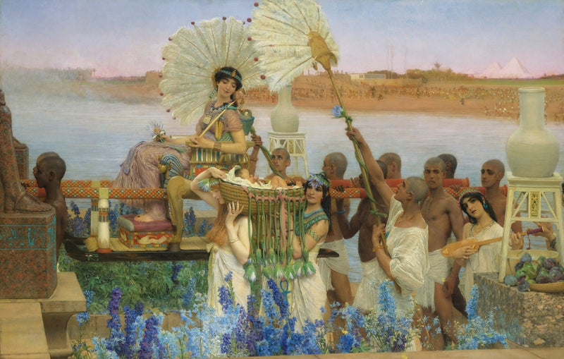 Egyptian Queen Procession on the Nile - People Oil Painting - Oil Painting Haven