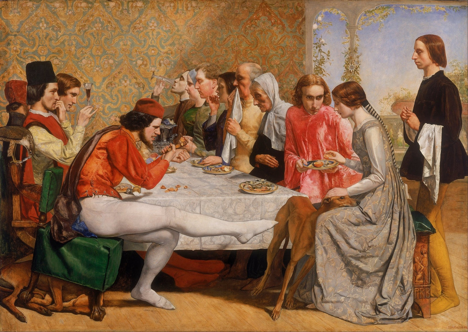 Elegant Victorian Dinner Gathering Scene - People Oil Painting - Oil Painting Haven