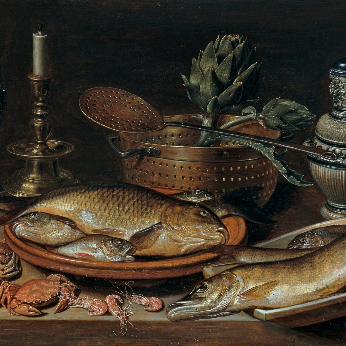 Fish and Seafood Feast - Still Life Oil Painting - Oil Painting Haven