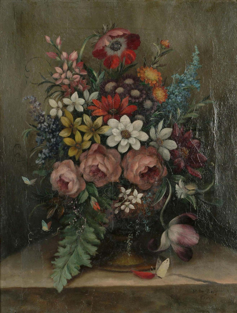 Floral Oil Painting - Classic Bouquet Still Life with Roses - Oil Painting Haven