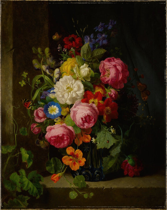 Floral Oil Painting - Classic Bouquet Still Life with Roses - Oil Painting Haven
