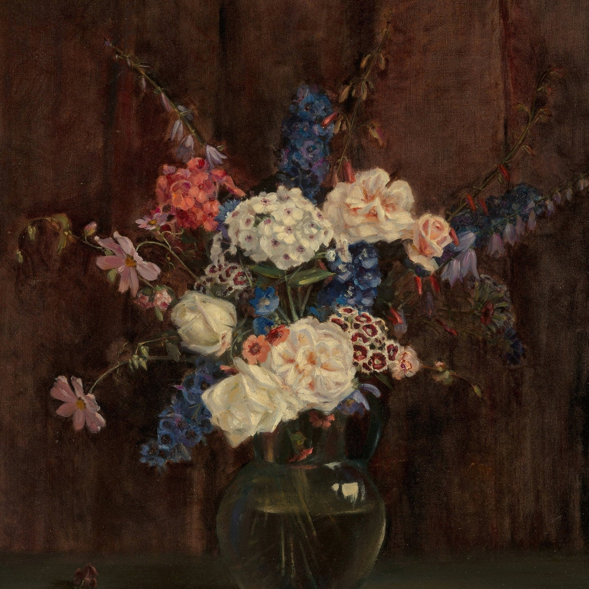 Floral Oil Painting - Classic Rose Bouquet Hand - Painted Art - Oil Painting Haven