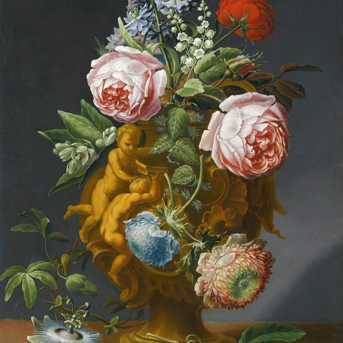 Floral Oil Painting - Classic Still Life Vase Hand - Painted Art - Oil Painting Haven
