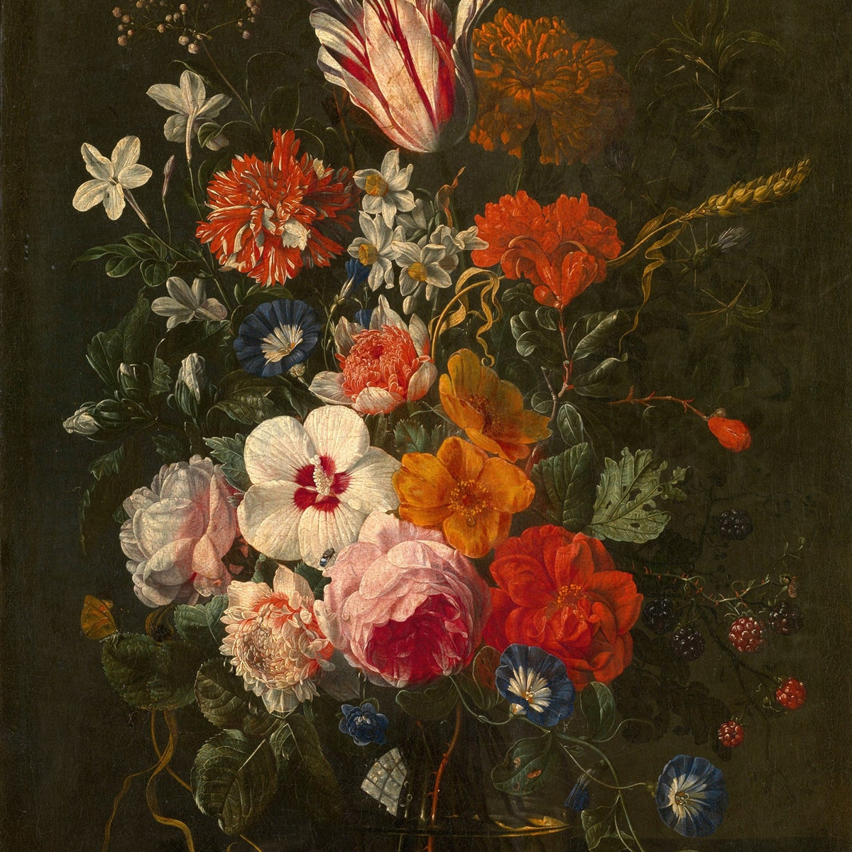 Floral Oil Painting - Colorful Bouquet Still Life Wall Art - Oil Painting Haven