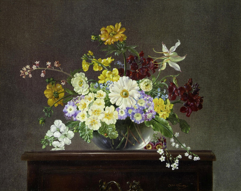 Floral Oil Painting - Colorful Wildflower Still Life Artwork - Oil Painting Haven
