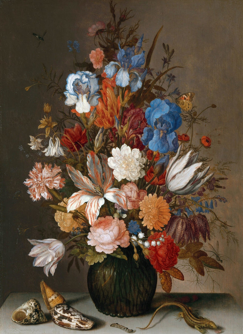 Floral Oil Painting - Dutch Still Life Flower Vase Artwork - Oil Painting Haven