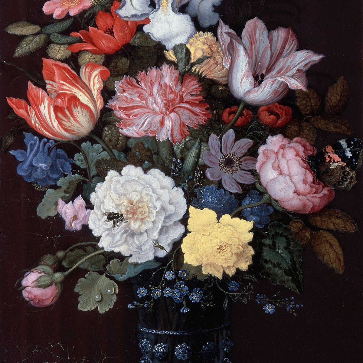Floral Oil Painting - Dutch Still Life Flower Vase Wall Art - Oil Painting Haven