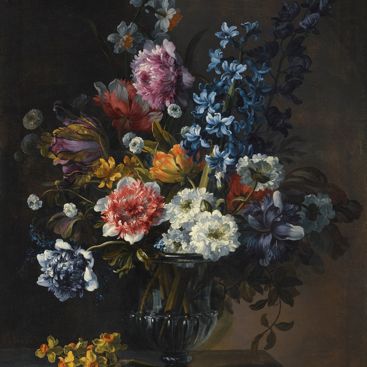 Floral Oil Painting - Elegant Flower Bouquet Hand - Painted Art - Oil Painting Haven