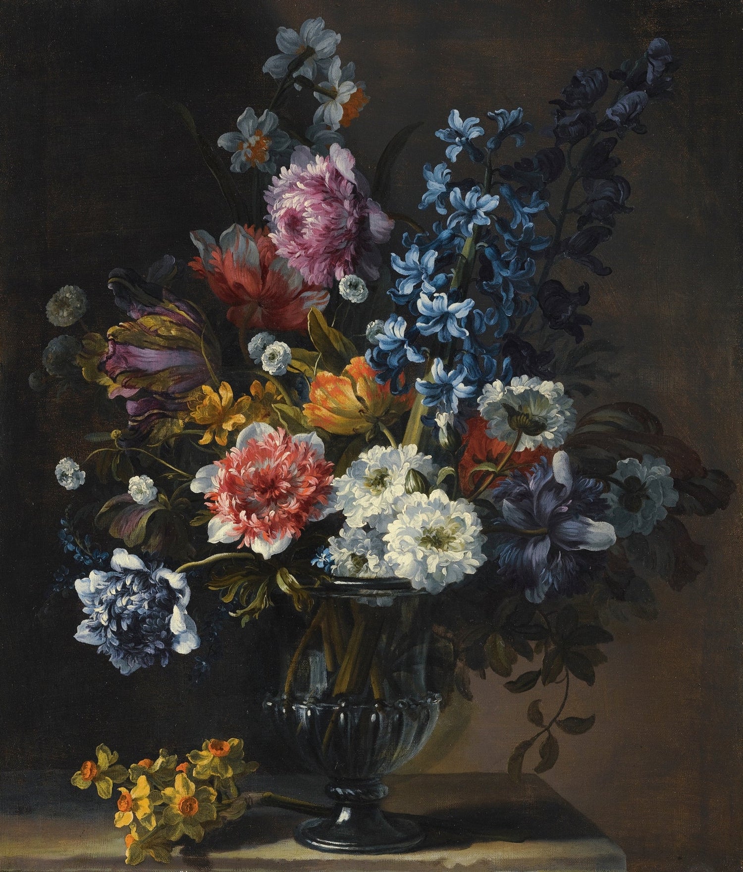 Floral Oil Painting - Elegant Flower Bouquet Hand - Painted Art - Oil Painting Haven