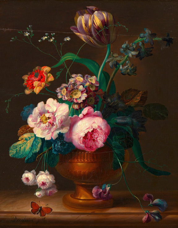 Floral Oil Painting - Elegant Still Life Bouquet Hand - Painted - Oil Painting Haven
