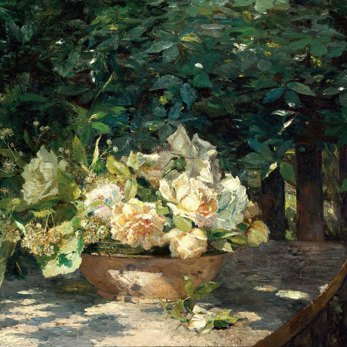 Floral Oil Painting - Garden Roses Still Life Hand - Painted Art - Oil Painting Haven