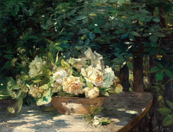 Floral Oil Painting - Garden Roses Still Life Hand - Painted Art - Oil Painting Haven