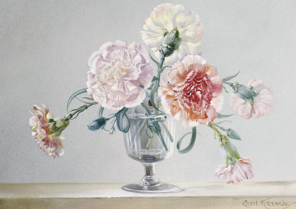 Floral Oil Painting - Hand - Painted Carnations Still Life Art - Oil Painting Haven
