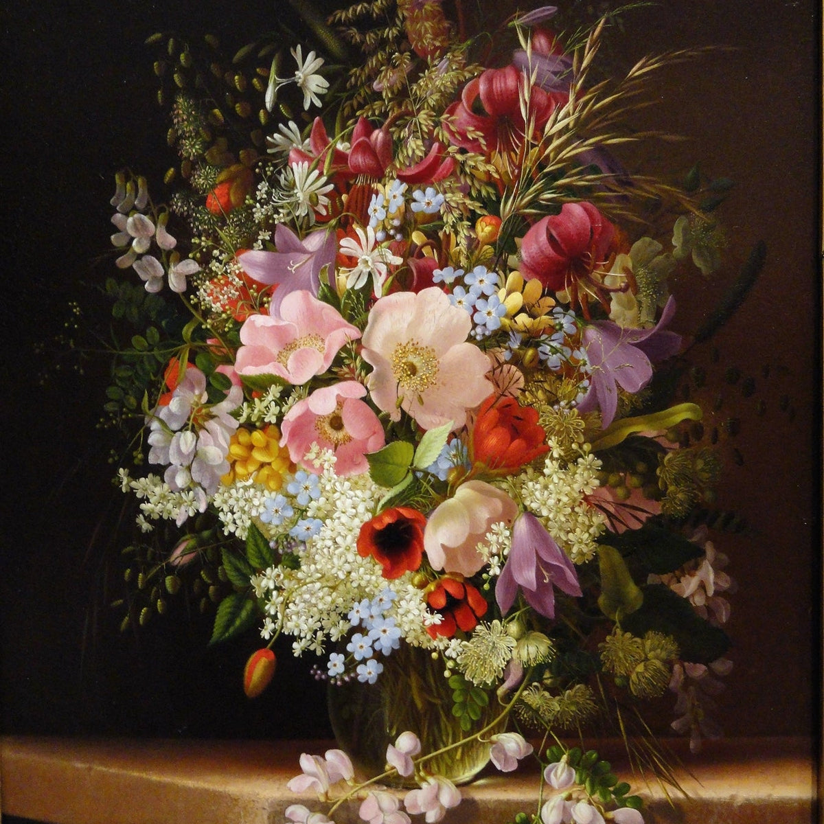 Floral Oil Painting - Hand - Painted Wildflower Bouquet Wall Art - Oil Painting Haven