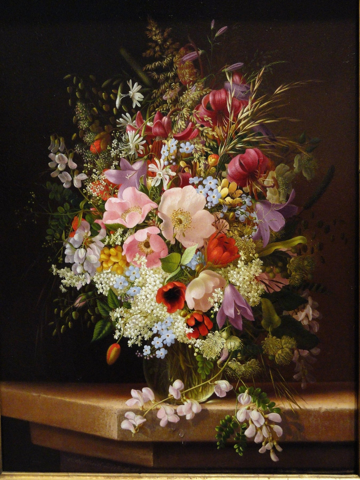 Custom floral oil painting on canvas