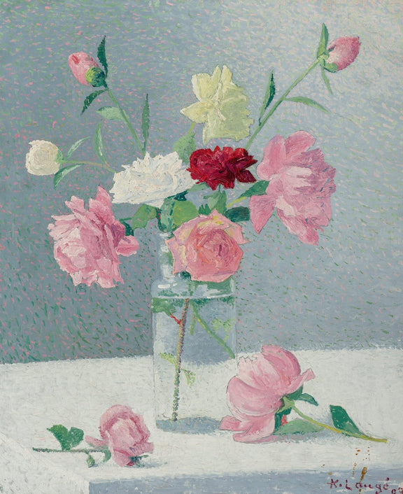 Floral Oil Painting - Pink and White Flowers Hand - Painted Art - Oil Painting Haven