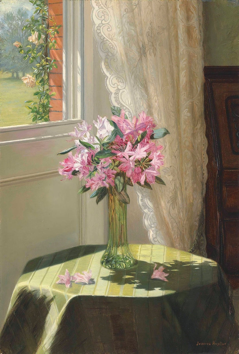 Floral Oil Painting - Pink Flowers in Vase Hand - Painted Canvas - Oil Painting Haven