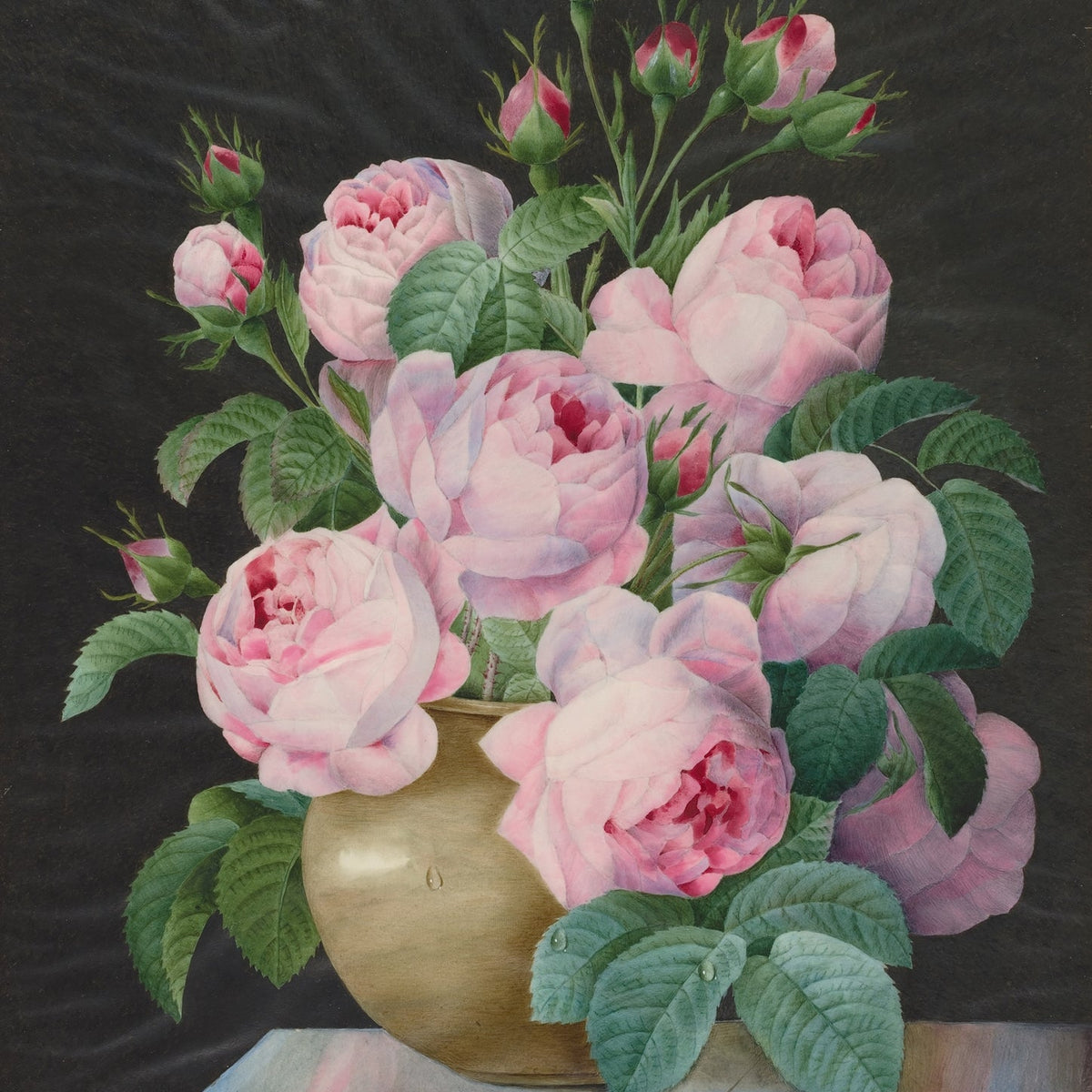 Floral Oil Painting - Pink Rose Bouquet Hand - Painted Canvas - Oil Painting Haven