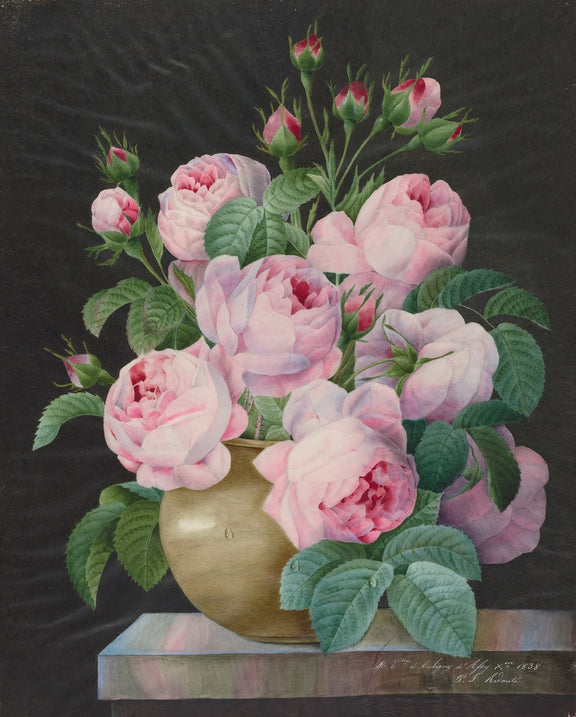 Floral Oil Painting - Pink Rose Bouquet Hand - Painted Canvas - Oil Painting Haven