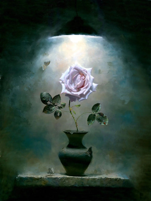 Rose oil paintings on canvas