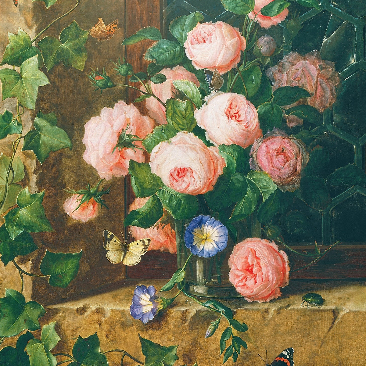 Floral Oil Painting - Pink Roses Still Life Hand - Painted Art - Oil Painting Haven