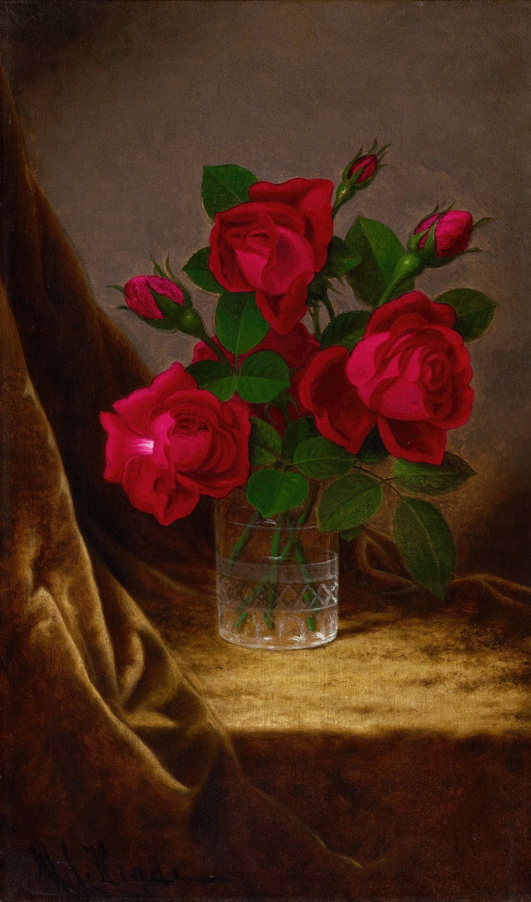 Floral Oil Painting - Red Rose Bouquet Hand - Painted Canvas - Oil Painting Haven