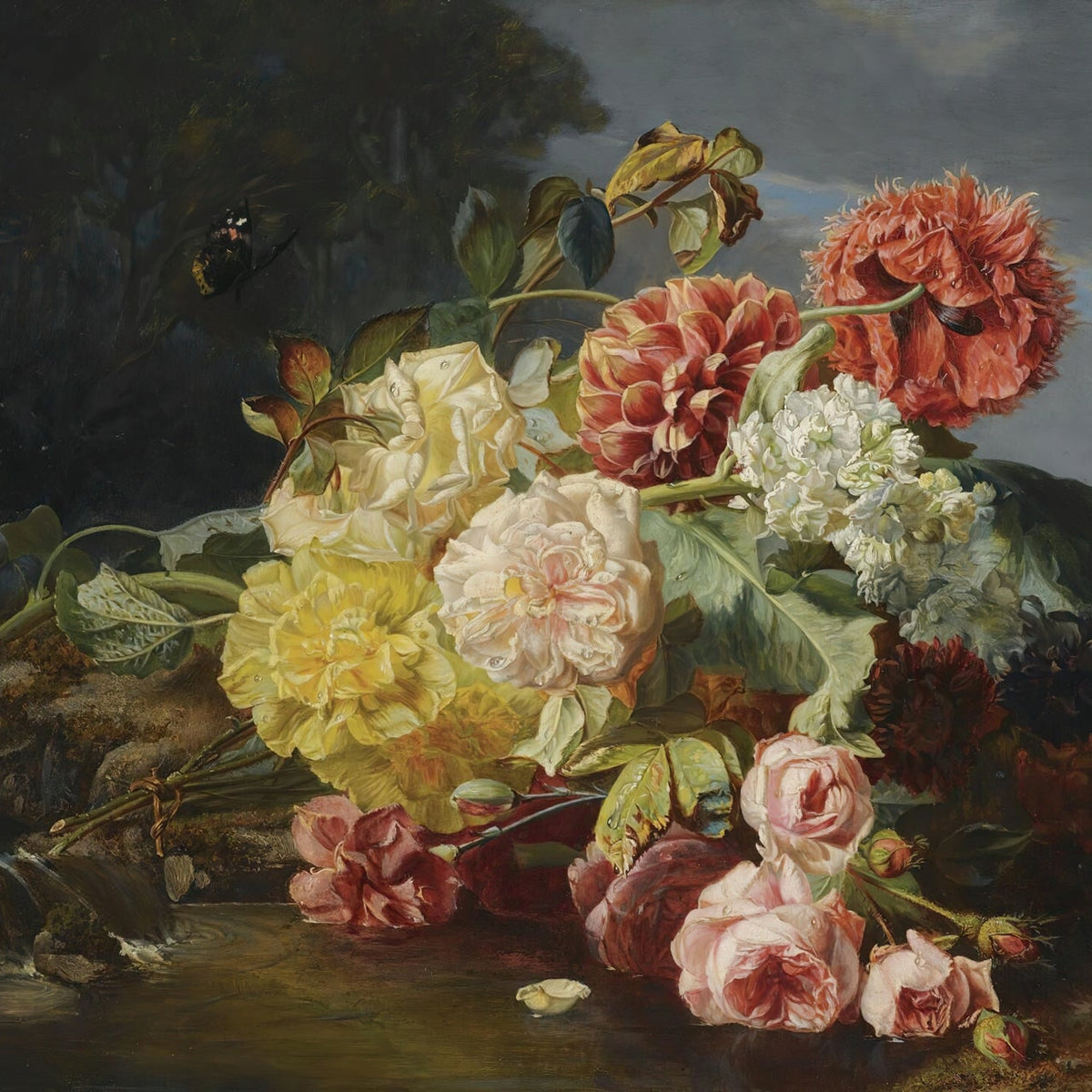 Floral Oil Painting - Romantic Flower Still Life Hand - Painted - Oil Painting Haven