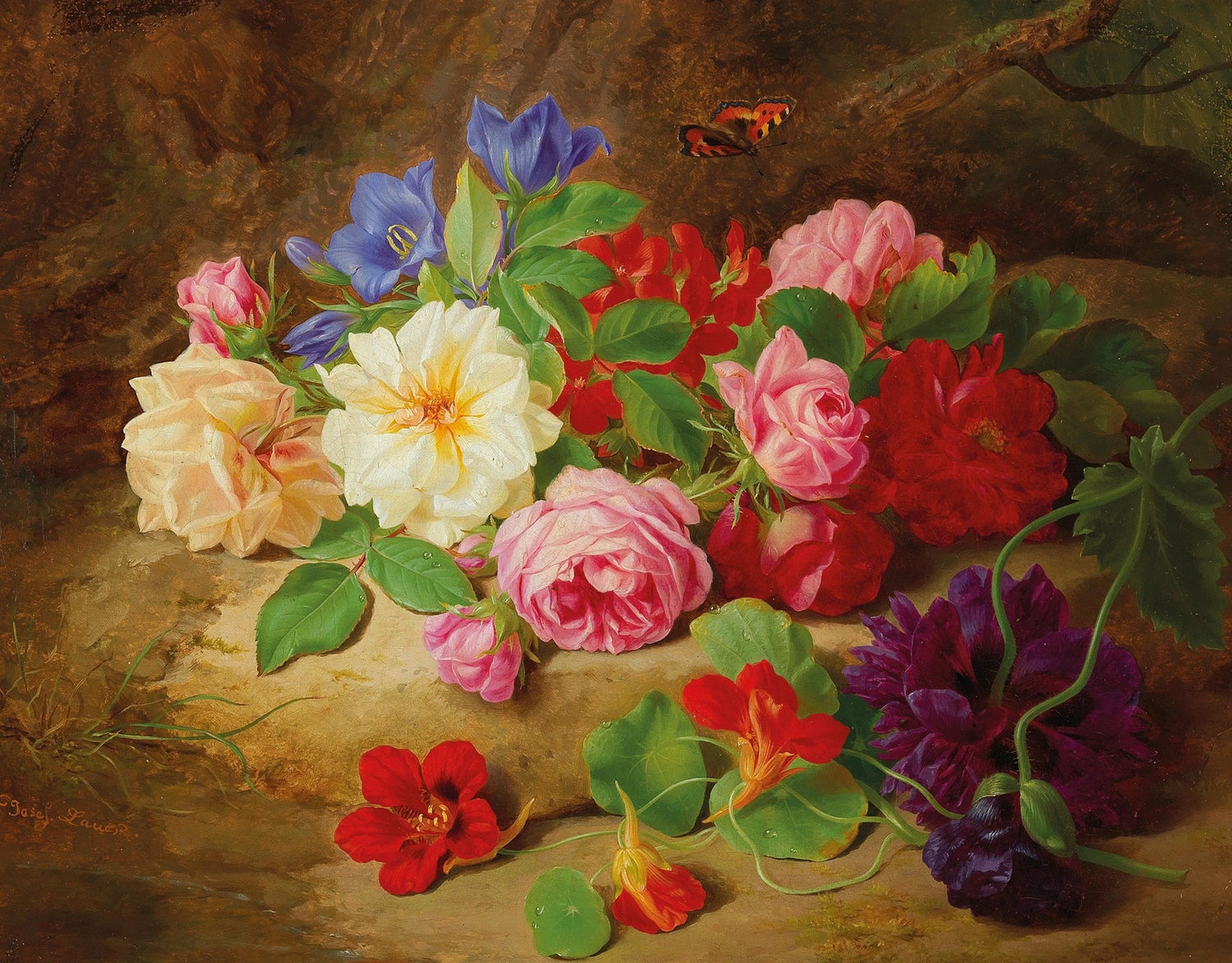 Floral Oil Painting - Rose Still Life Hand - Painted Canvas Art - Oil Painting Haven