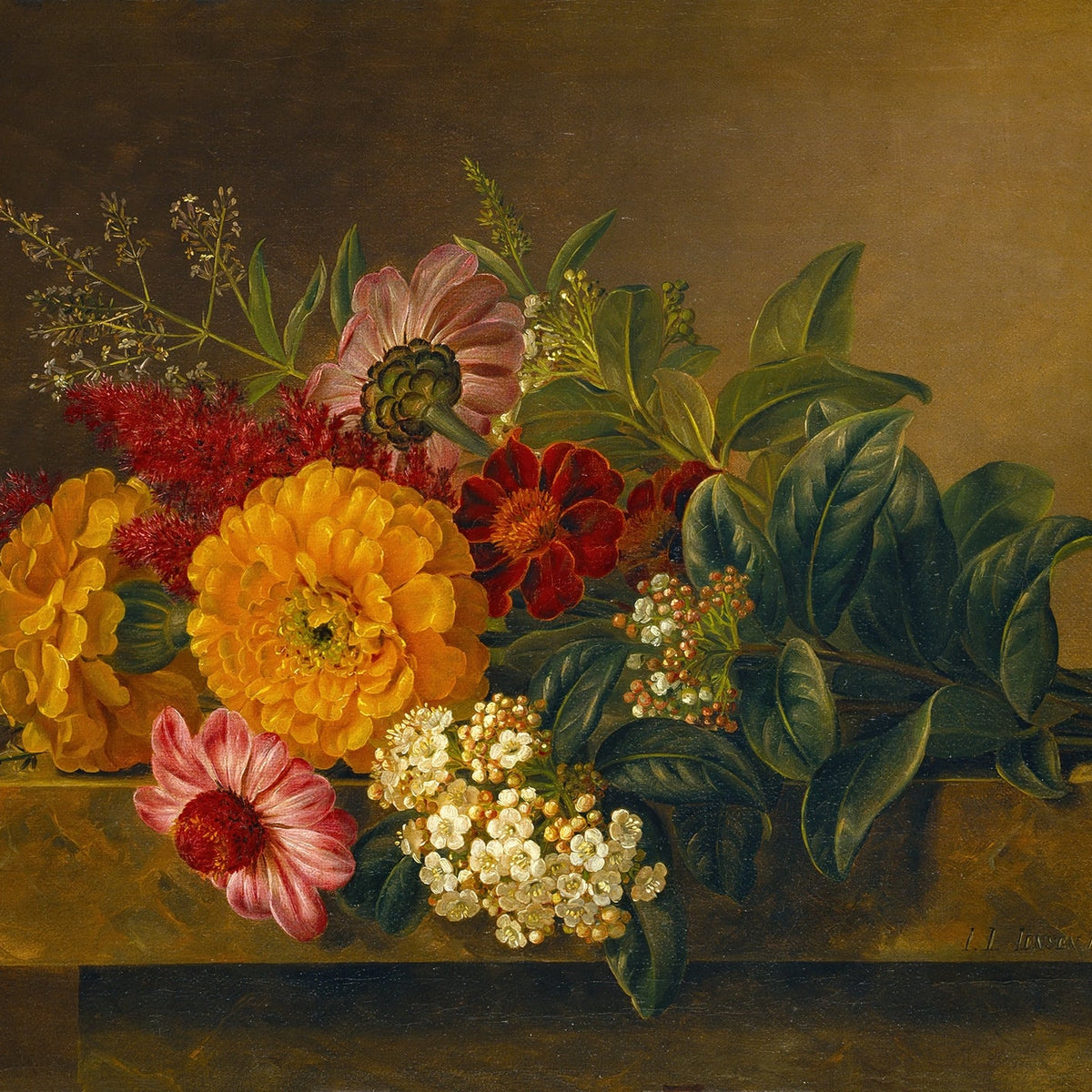 Floral Oil Painting - Still Life Bouquet on Canvas Wall Decor - Oil Painting Haven