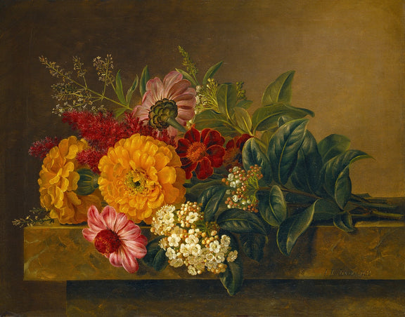 Floral Oil Painting - Still Life Bouquet on Canvas Wall Decor - Oil Painting Haven