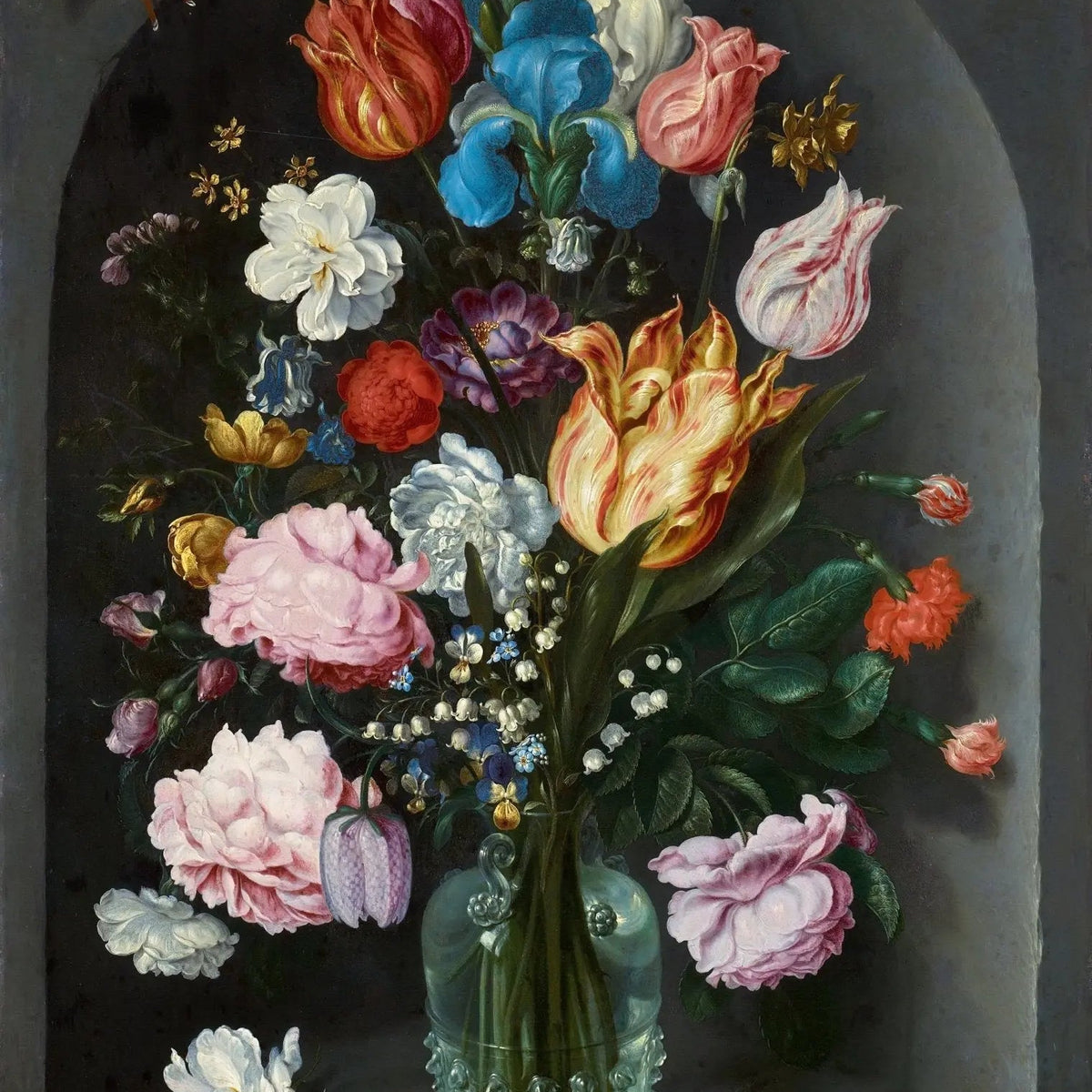 Floral Oil Painting - Vibrant Bouquet with Butterfly - Oil Painting Haven