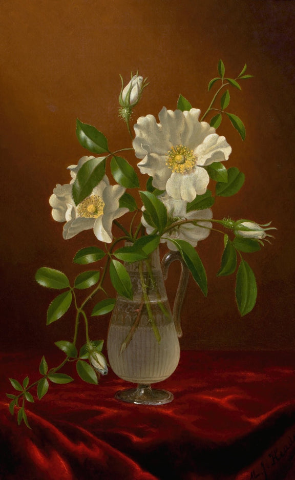 Floral Oil Painting - White Blossom Vase Hand - Painted Canvas - Oil Painting Haven
