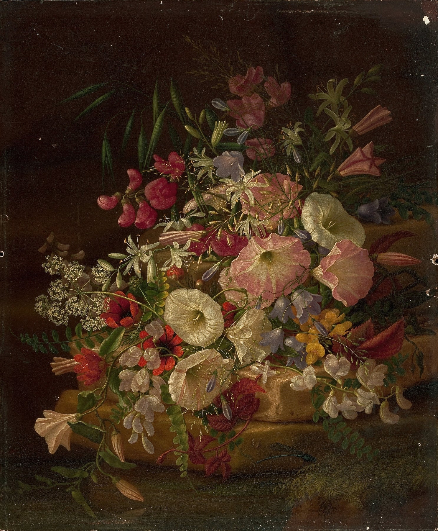 Floral Oil Painting - Wildflower Bouquet Hand - Painted Canvas - Oil Painting Haven