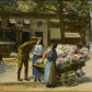 Flower Seller Avenue De L'opera - Oil Painting Haven